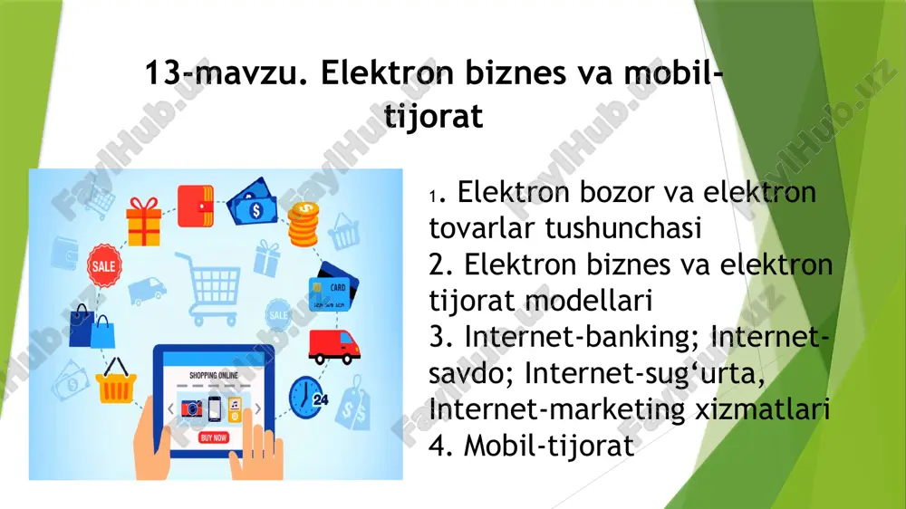 elektron biznes va mobil- tijorat — PPTX