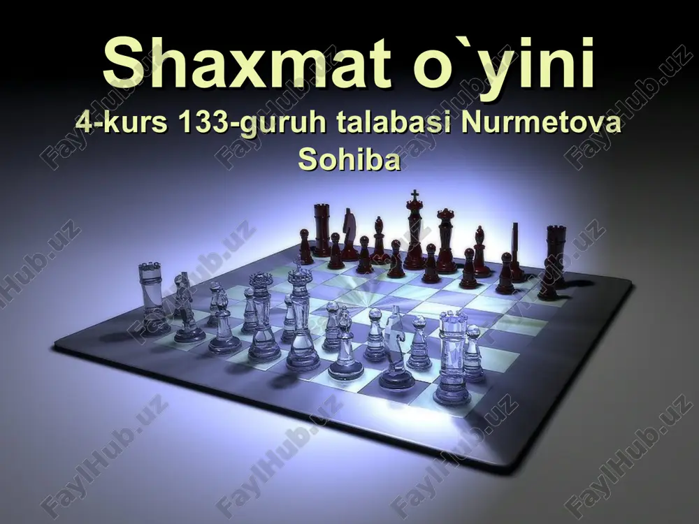shaxmat o`yini — PPT