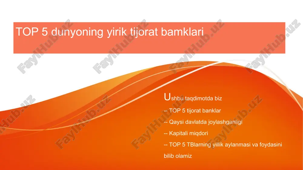 tijorat banklari haqida — PPTX