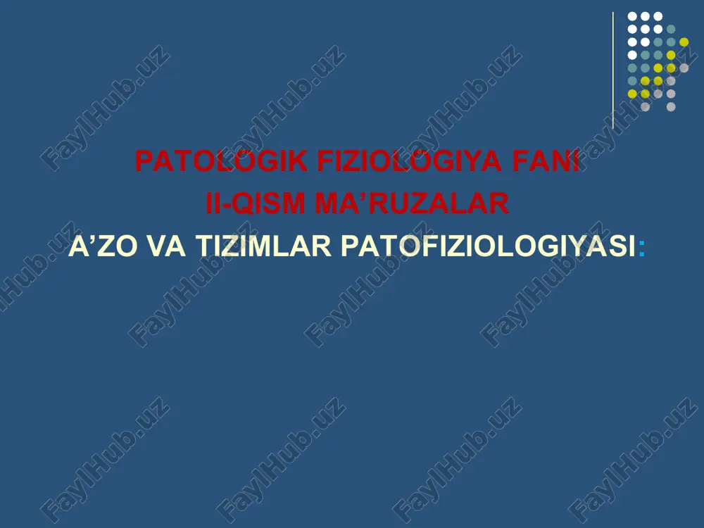 jigar va o't yo'llari etishmovchiligi — PPT