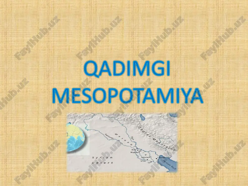 qadimgi mesopotamiya — PPT