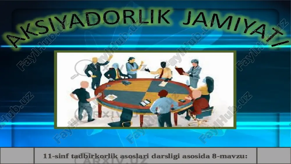 aksiyadorlikjamiyati — PPTX