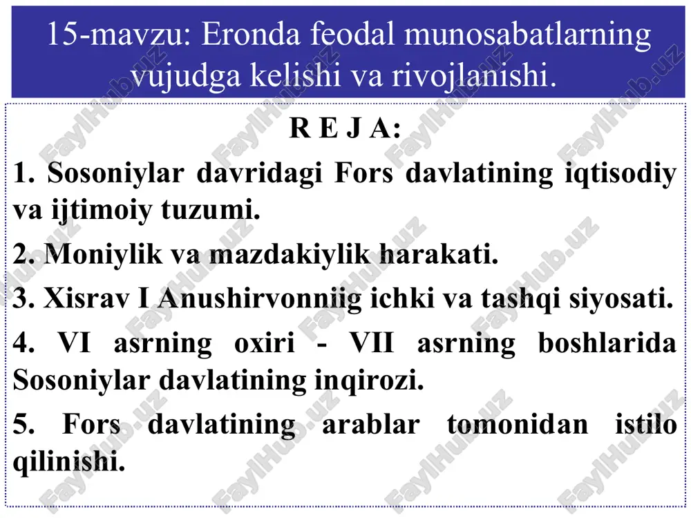 eronda feodal munosabatlarning vujudga kelishi va rivojlanishi — PPT