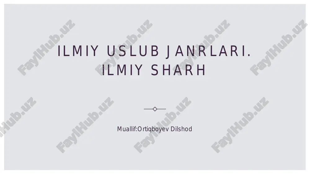 ilmiy uslub janrlari — PDF