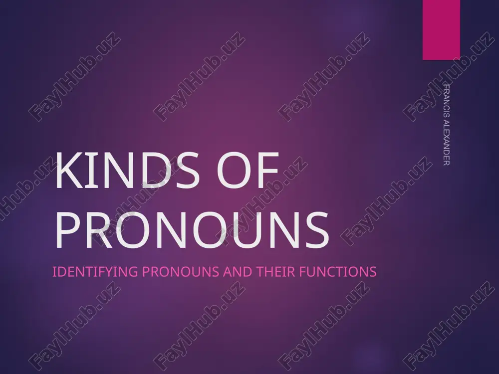 kinds of pronouns — PPT