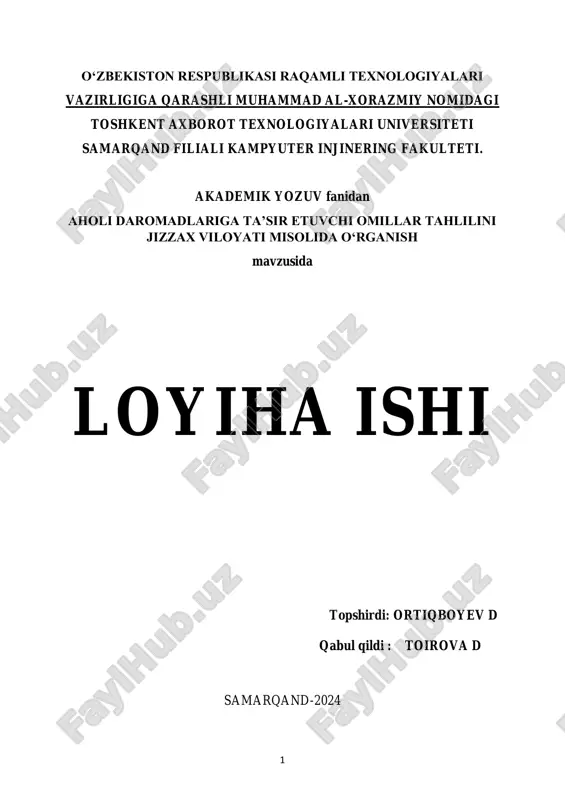loyiha ishi — PDF