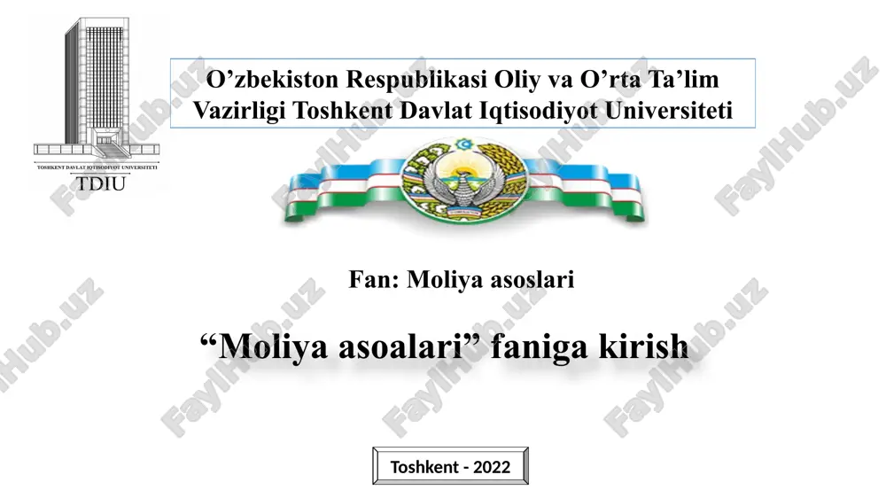 moliyaasoslari — PPTX