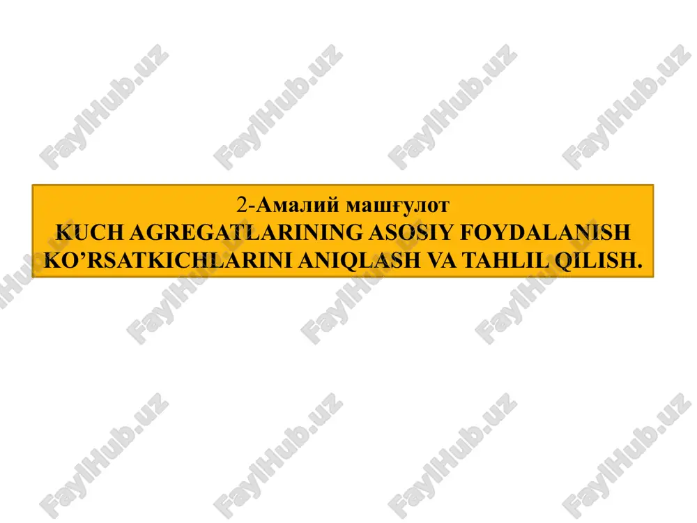 amaliy mashg'ulot — PPTX