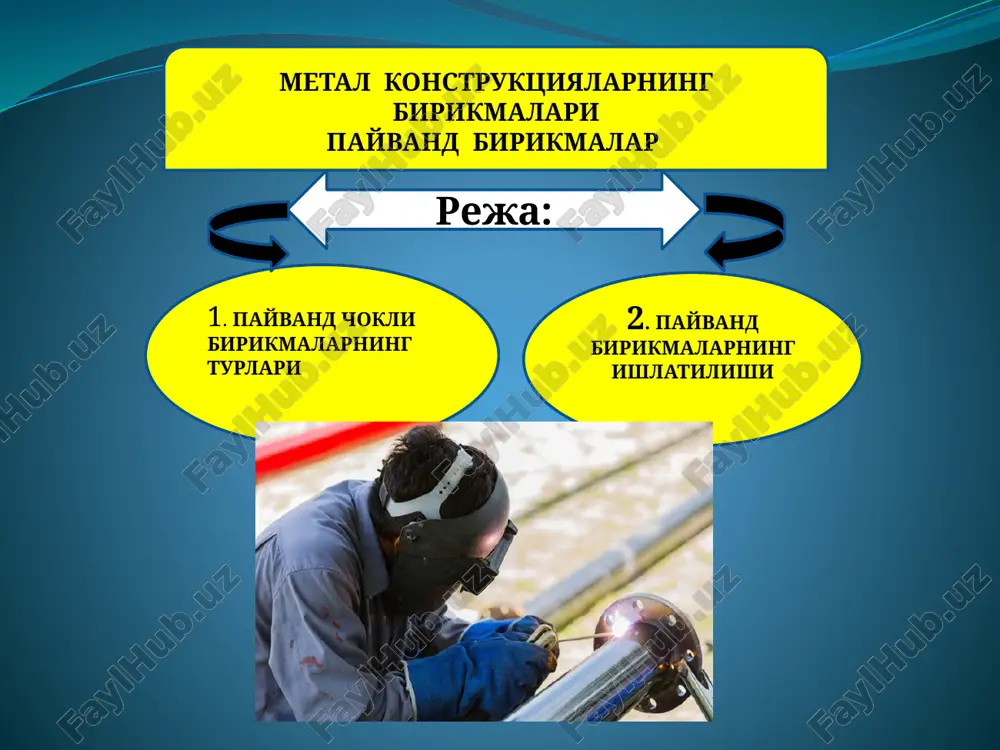 metalkonstruktsiyalarning birikmalari — PPTX