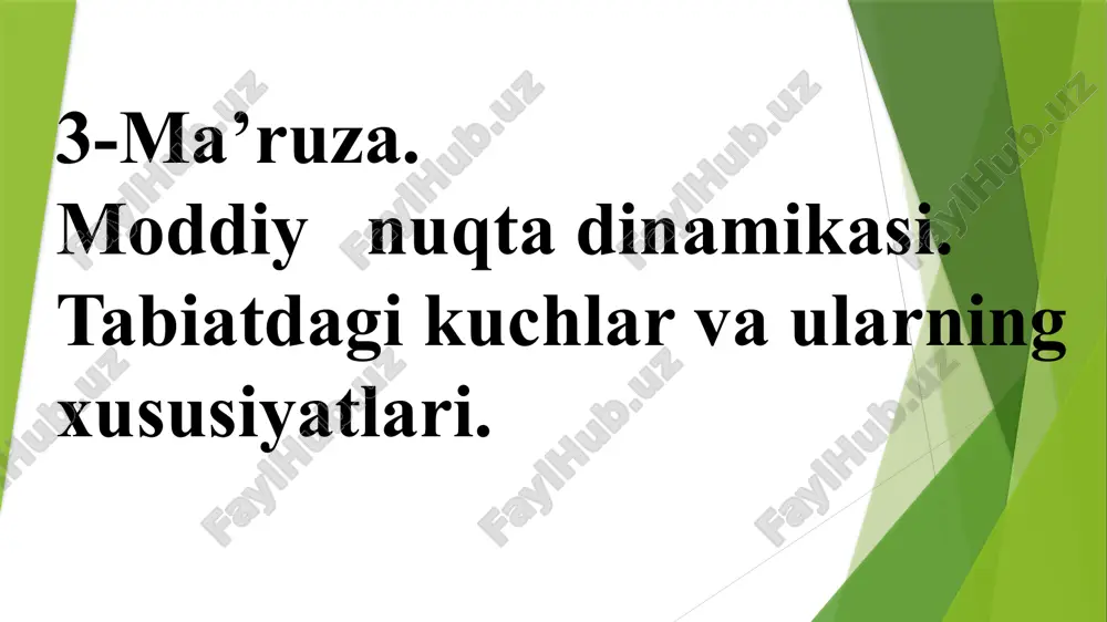 moddiy nuqtadanamikasi — PPTX
