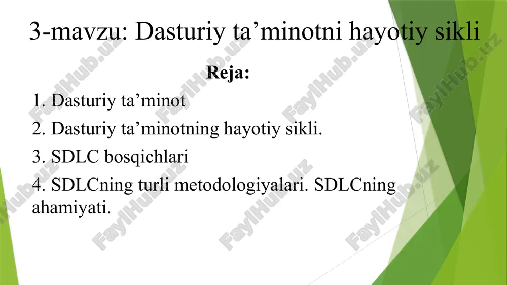 dasturiy ta’minot — PPTX