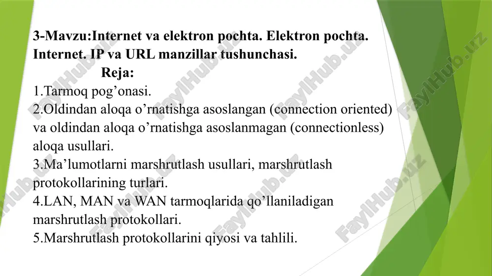 internet va elektron pochta — PPTX