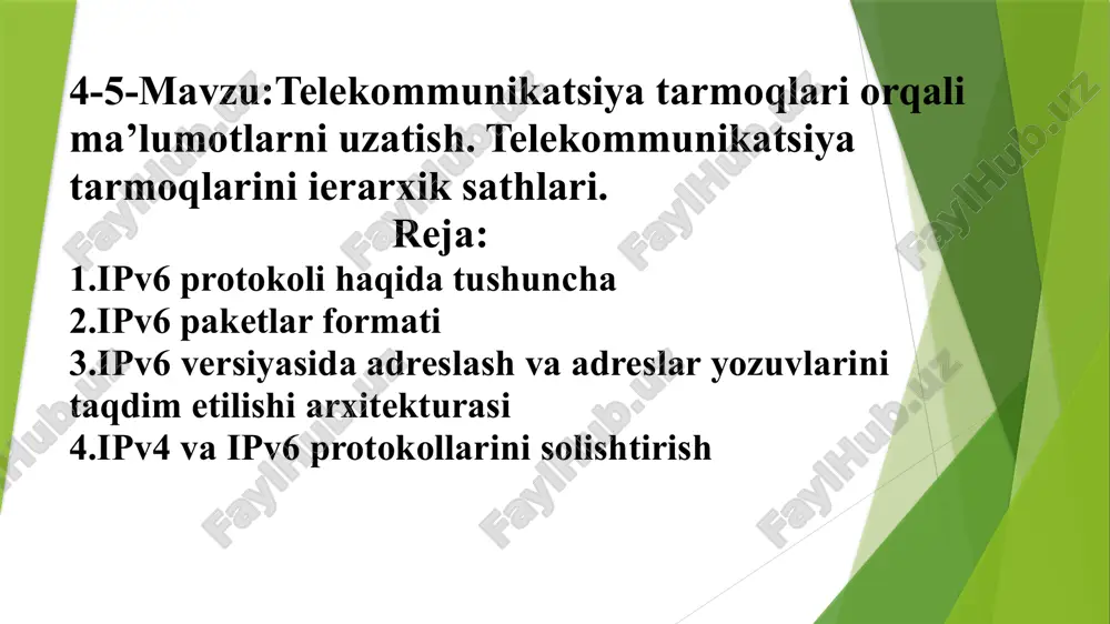 telekommunikatsiyatarmoqlari — PPTX