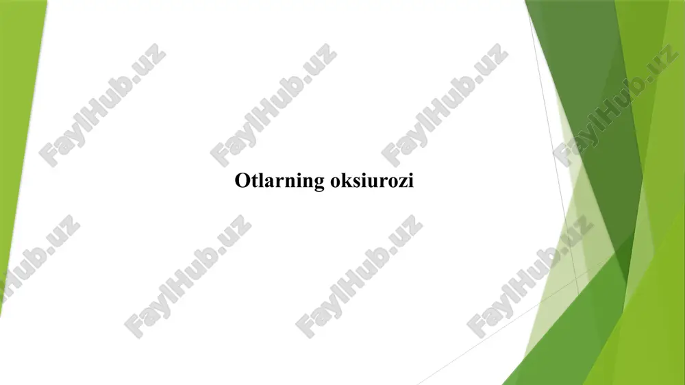 otlarning oksiurozi — PPTX