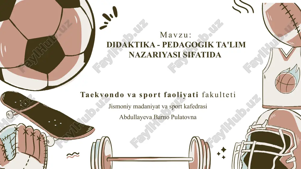 didaktika - pedagogik ta'lim — PPTX