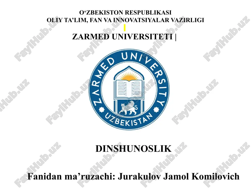 xristiandini tarixi va asosiy g'oyalari — PPTX