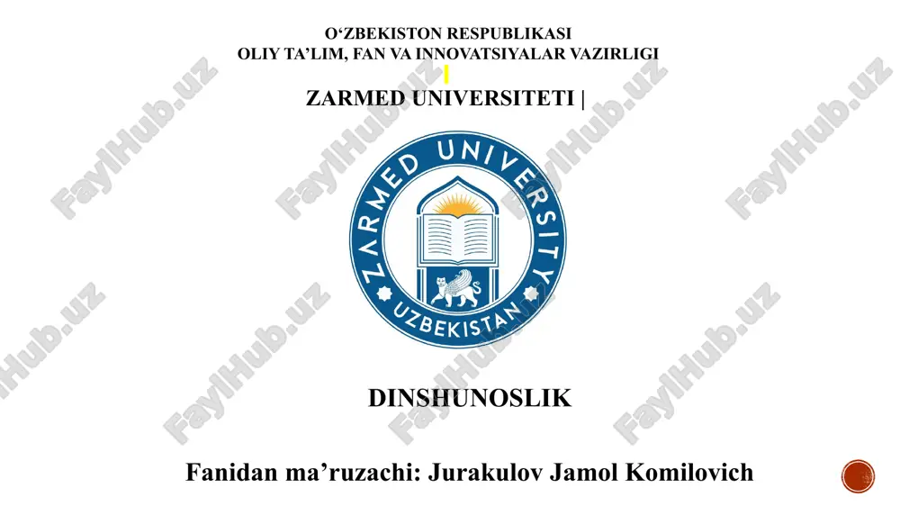 dinshunoslik — PPTX