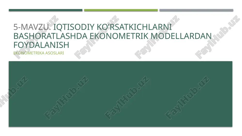 ekonometrikaasoslari — PPTX