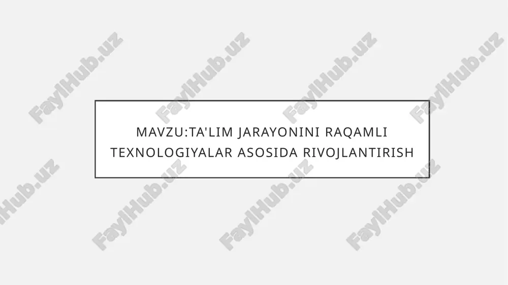 professional ta'lim tizimini zamonaviy yondashuvlar asosida modernizatsiya qilish — PPTX
