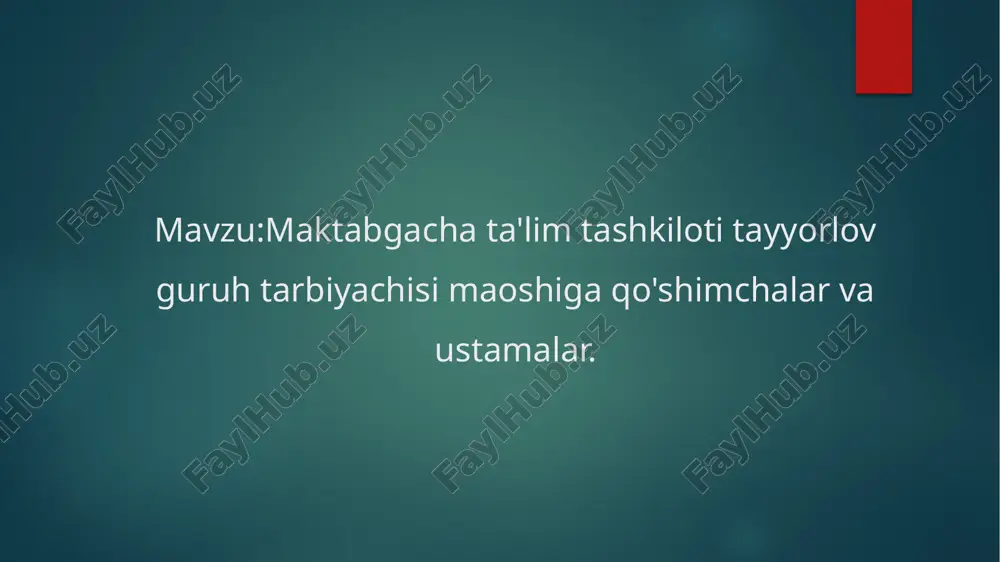 ta'lim tizimi xodimlari uchun qo'llanma — PPTX