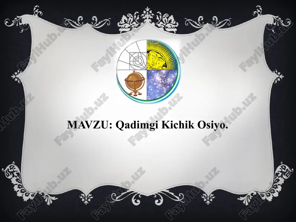 qadimgi kichik osiyo — PPTX