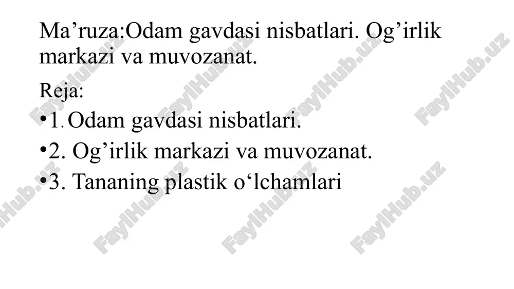 odam gavdasi nisbatlari — PPTX