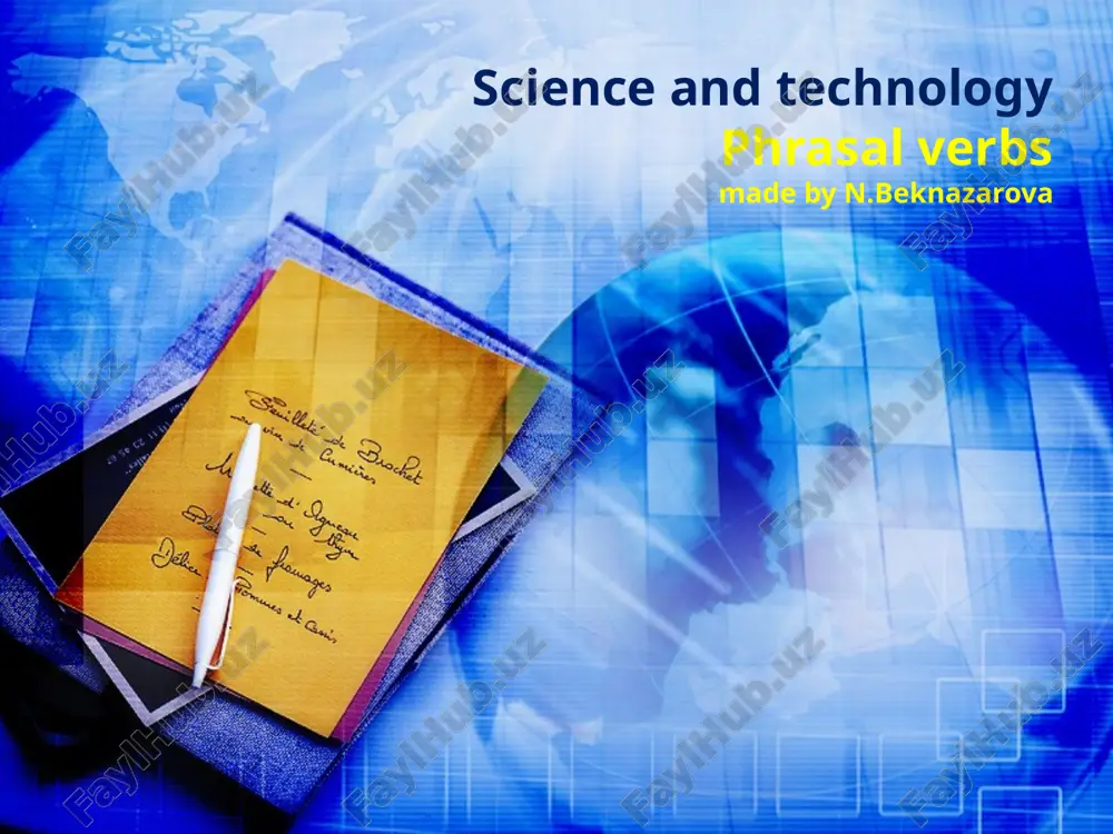 science and technologyphrasal verbs — PPTX