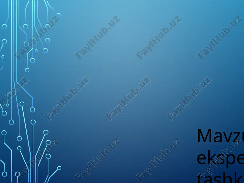 sudekspertizasini tashkillashtirish — PPTX