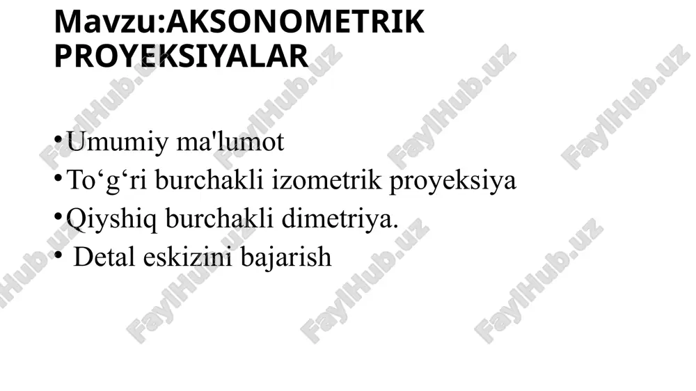 aksonometrik proyeksiyalar — PPTX
