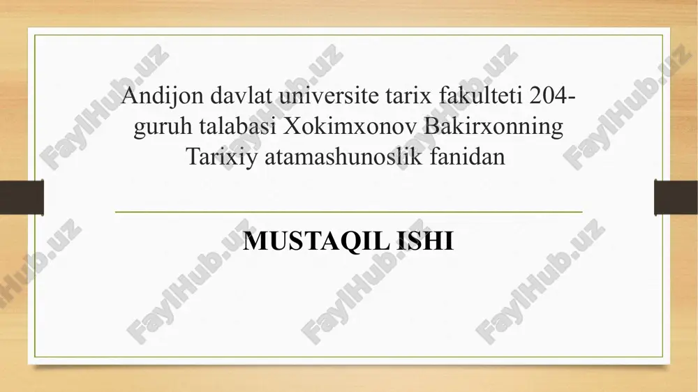 eng yangi tarix gadoiratamalar — PPTX
