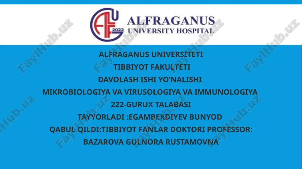 mikrobiologiya va virusologiya va immunologiya — PPTX
