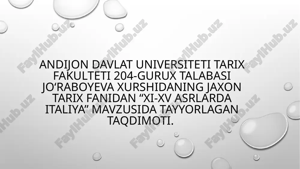 xi-xv asrlarda italiya — PPTX