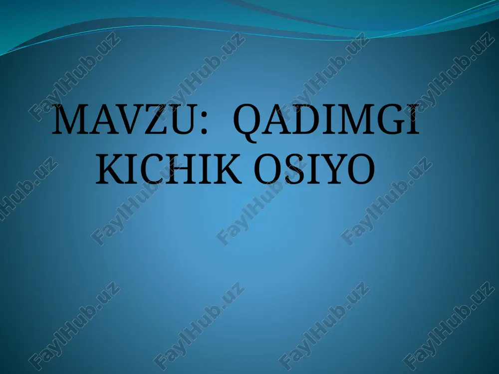 qadimgi kichik osiyo — PPTX