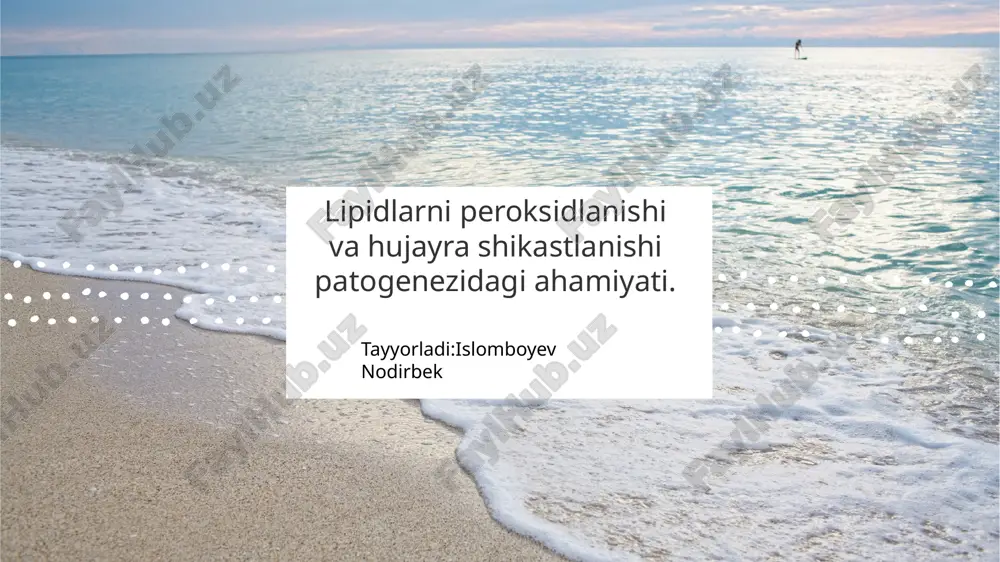 lipidlar peroksidlanishi — PPTX