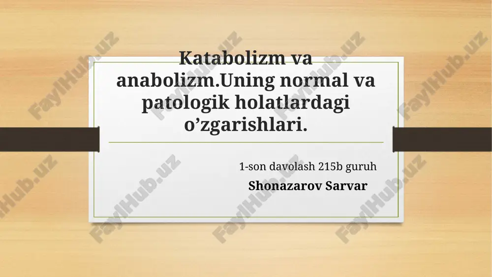metabolizm — PPTX