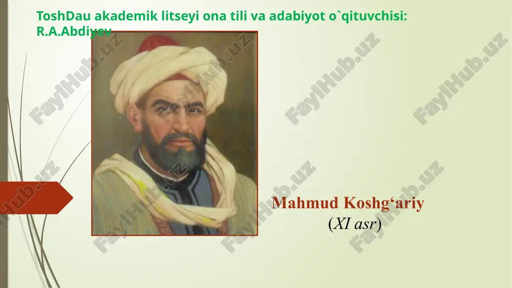 mahmud koshg‘ariy — PPTX
