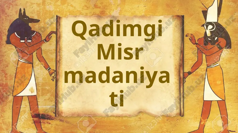 qadimgi misr madaniyati — PPTX