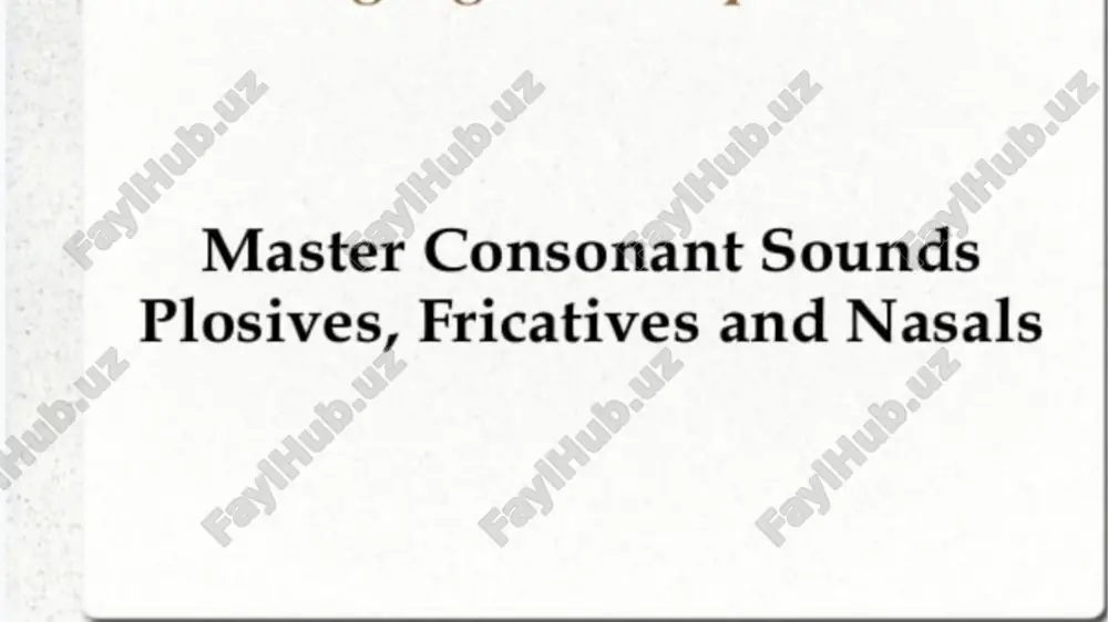 master consonant sounds — PPTX
