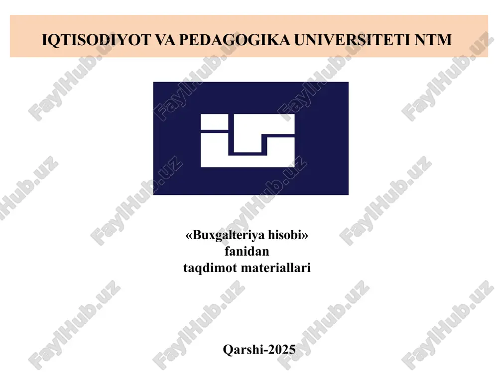 buxgalteriyahisobi — PPTX
