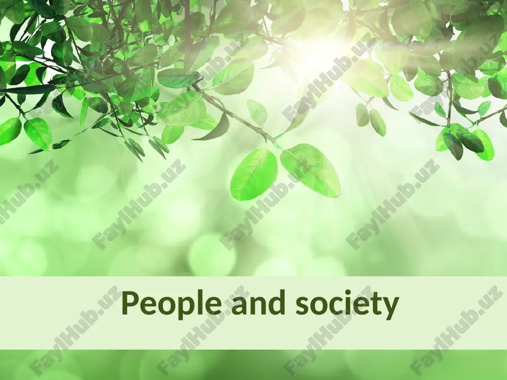 people and society — PPTX