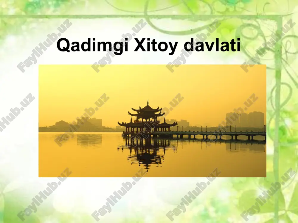 qadimgi xitoy davlati — PPTX