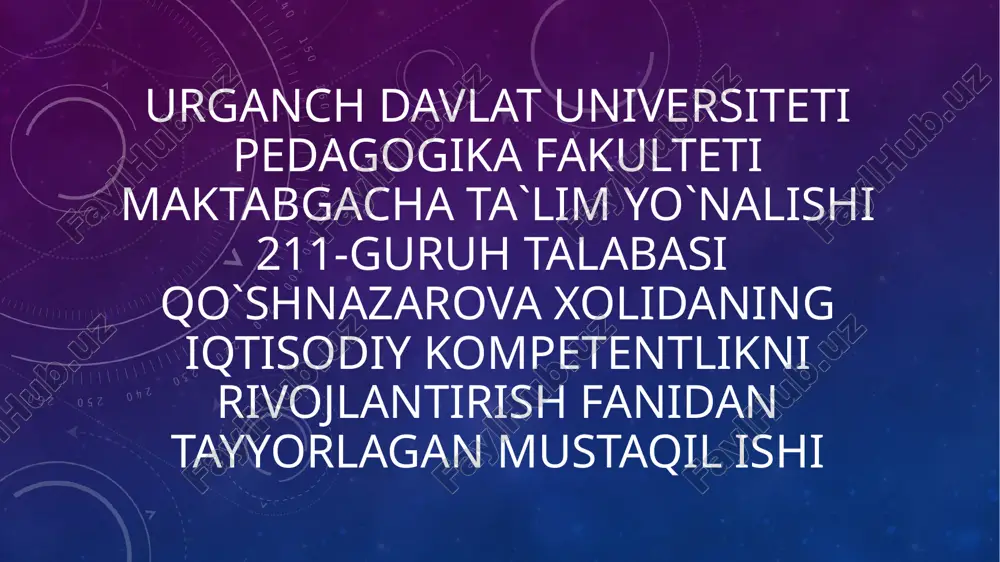 maktabgacha ta'lim tashkiloti — PPTX