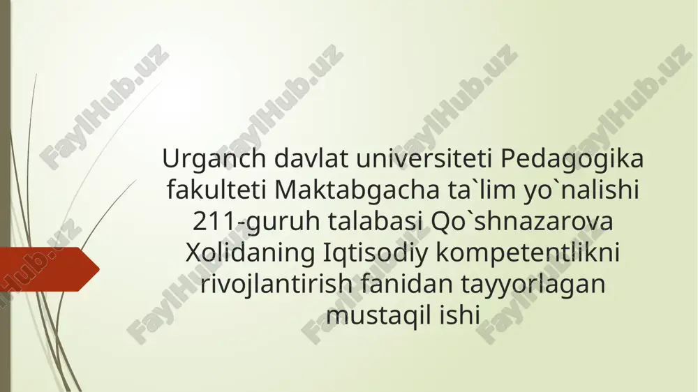 oilaviy nodavlat maktabgacha ta'lim — PPTX