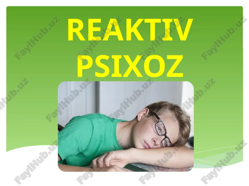 reaktiv psixoz — PPTX