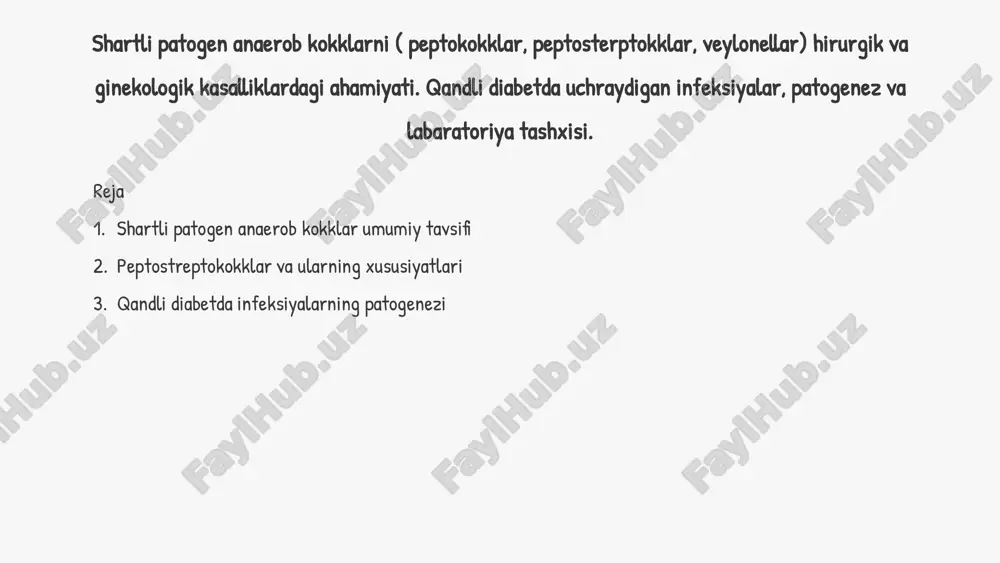 shartlipatogen anaerob kokklar — PPTX