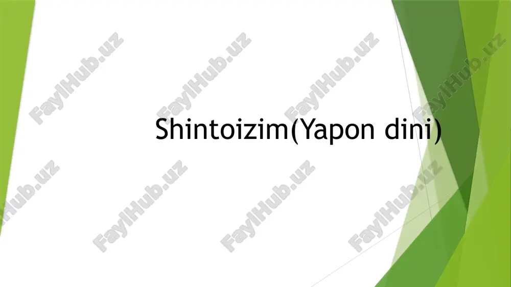 shintoizm(yapon dini) — PPTX
