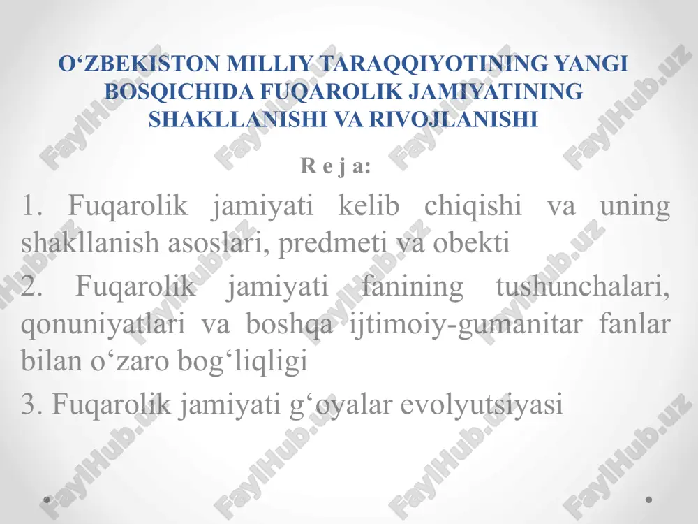 fuqarolik jamiyati — PPTX