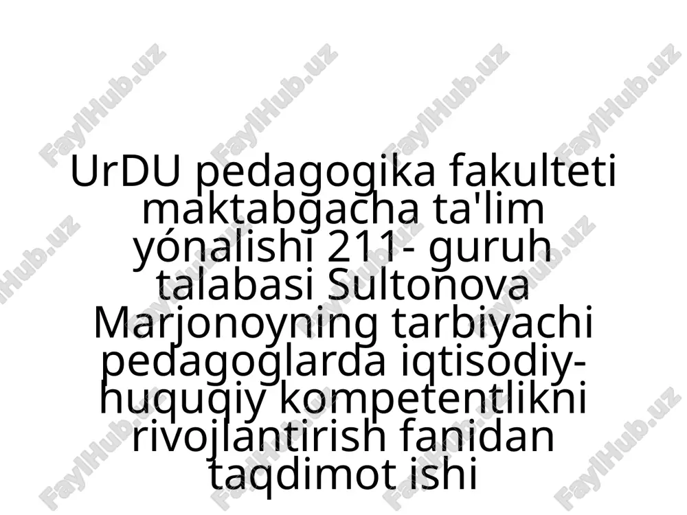 maktabgacha ta'lim — PPTX