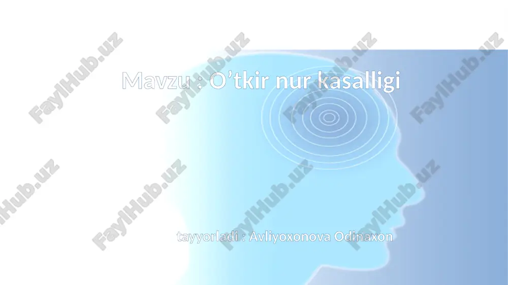 o’tkir nurkasalligi — PPTX