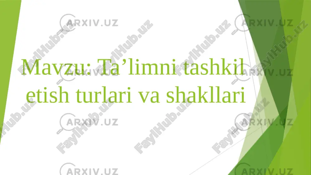 ta'lim tarixi — PPTX